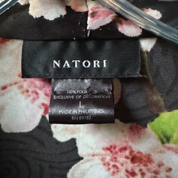 EUC Natori Cherry Blossom Print Kimono Floral Feminine Elegant in Women's Large - Picture 3 of 7